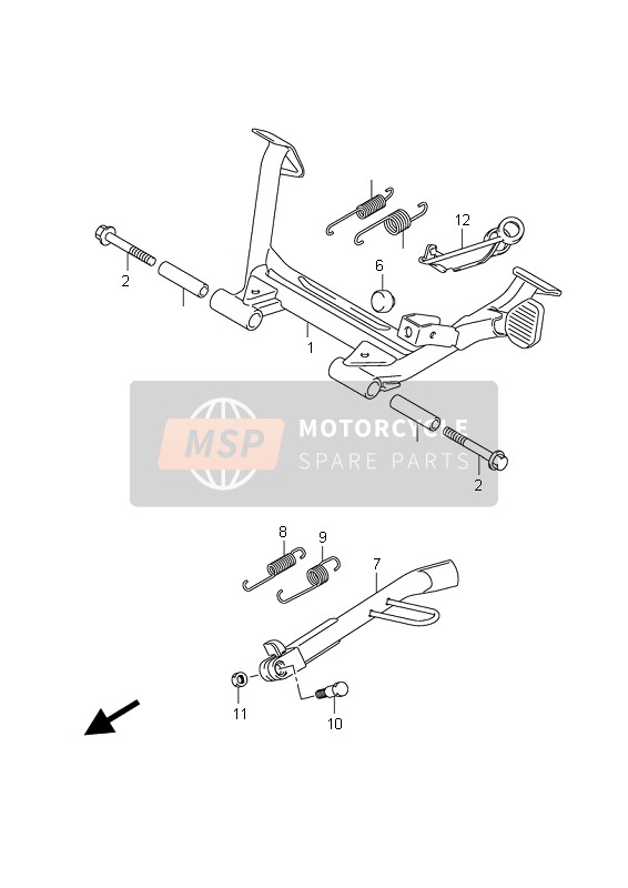 4221105H00, Cover, Center Stand, Suzuki, 0